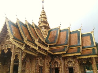 Temple, Wat Phraphutthabat Si Roi, Buddhist temple in the Saluang, Chiang Mai, Thailand