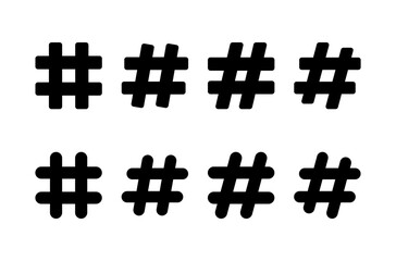Hashtag icon vector isolated on white background. hashtag vector icon