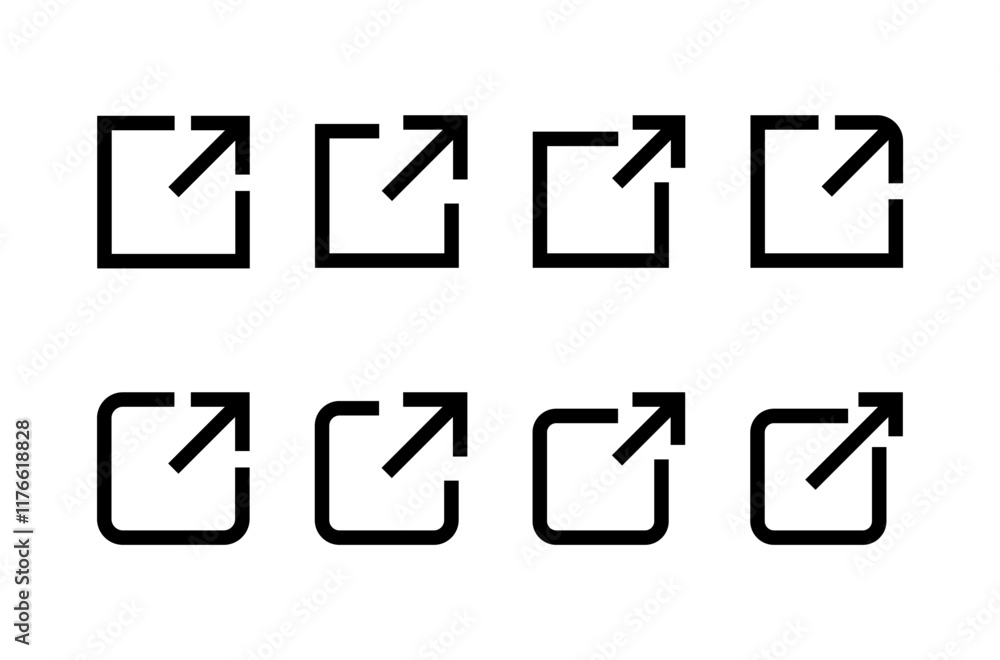 Poster link icon vector isolated on white background. link vector icon. external link symbol vector icon. h