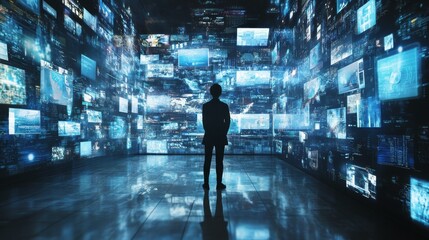 Cybersecurity concept with key elements