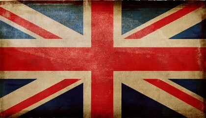Fototapeta premium Old Vintage Kingdom of Great Britain Flag