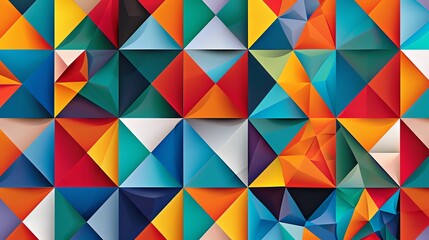 Fototapeta premium A colorful abstract background made of triangles.