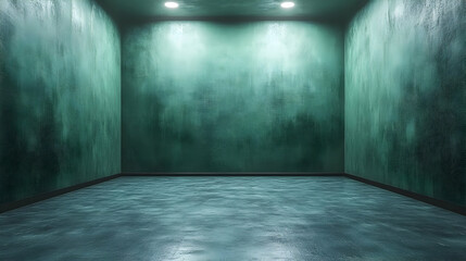 Dark Teal Room 3D Render Illustration