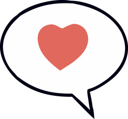 heart speech bubble
