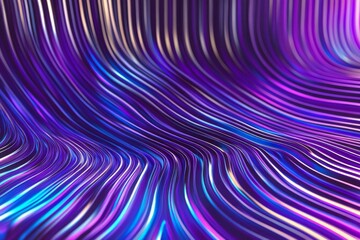 Neon Wave Pattern with Vibrant Light Trails on a Dark Background