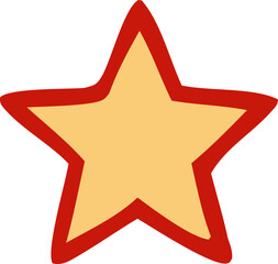 red star isolated on white