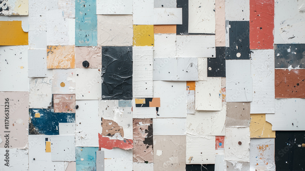 Poster abstract colorful patchwork texture