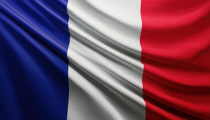 Fototapeta premium French Flag, Tricolore, France, Fabric Texture - Patriotism