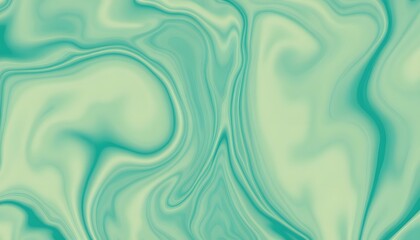 Obraz premium Abstract Turquoise Fluid Art with Smooth Waves and Organic Swirls for Modern Home Decor