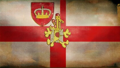 Old Vintage Kingdom of England Flag