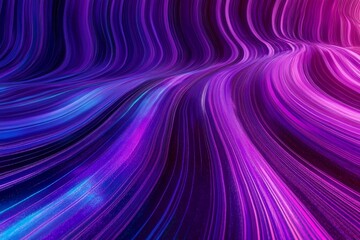 Fototapeta premium Neon Wave Pattern with Vibrant Light Trails on a Dark Background
