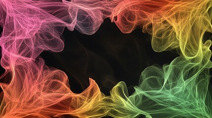 Obraz premium Colorful Abstract Swirls Frame Design