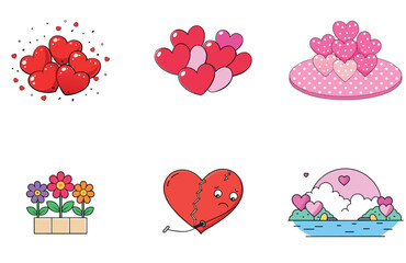 Romantic Valentine Bundle - A Delicious Chocolate Collection Icons
