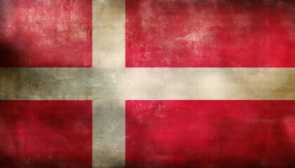 Fototapeta premium Old Vintage Denmark Flag