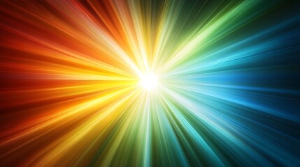 Obraz premium Abstract Colorful Radiating Light Burst Design