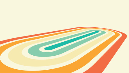 running track, 70s background. Vintage retro wallpaper. A 1970 color illustration suitable for posters, banners, decorat