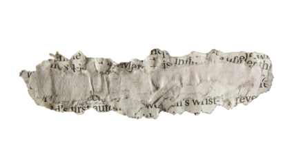 Torn gray newspaper paper textbox