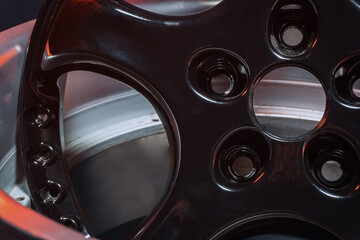 collapsible alloy car rim with black center not new for drift car and stunt car
