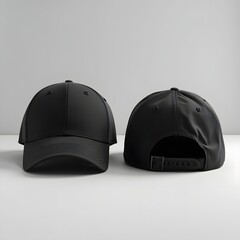 Obraz premium Stylish Black Baseball Cap, Perfect for Branding or Fashion