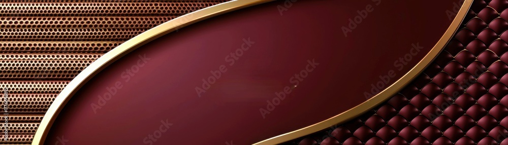 Aufkleber elegant abstract background featuring a rich maroon color with textured patterns and golden accents 