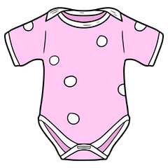 baby onesie illustration hand drawn isolated vector