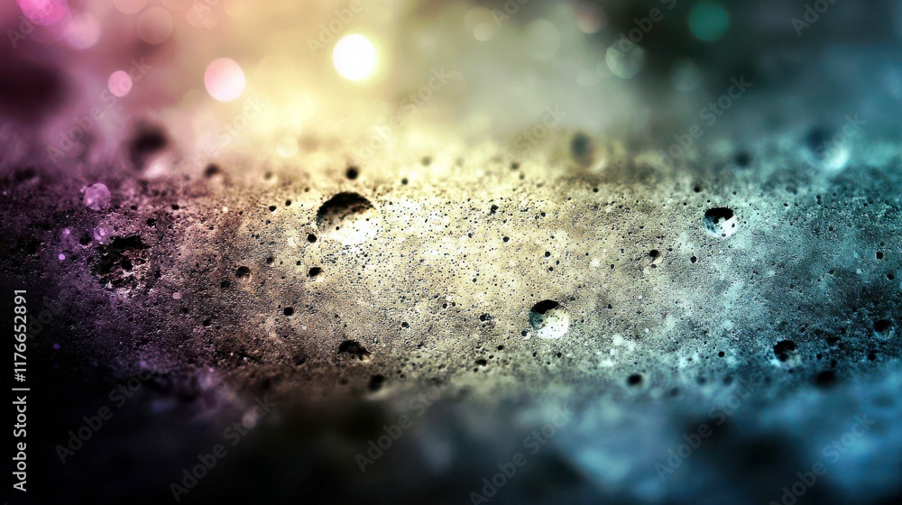 Poster abstract textured background with colorful blurs and droplets imbuing a mystical atmosphere for crea