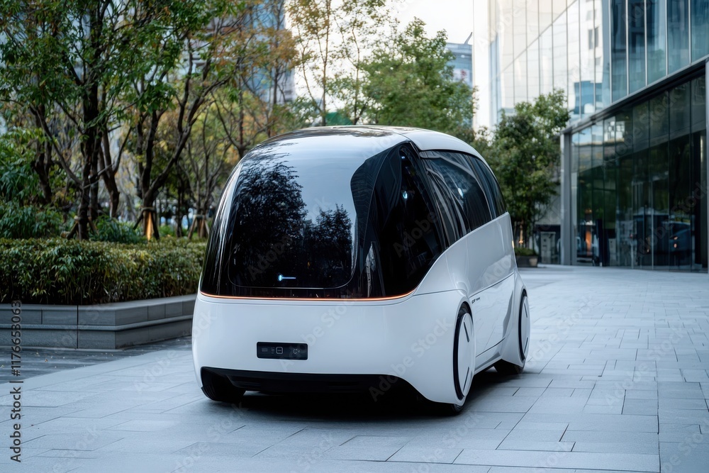 Poster exploring autonomous vehicle program featuring user feedback urban environment technology showcase i