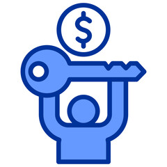 Merger And Acquisition Mixed BLue Icon