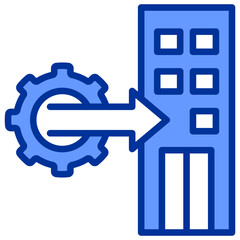 Fototapeta premium Merger And Acquisition Mixed BLue Icon