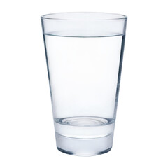 a glass of water isolated on a white transparent background PNG