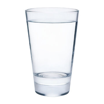a glass of water isolated on a white transparent background PNG