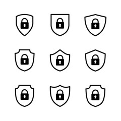 Security icon set. protection icon. privacy. vpn
