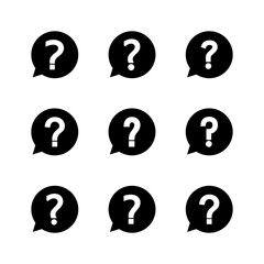 Question icon set. question mark icon vector.