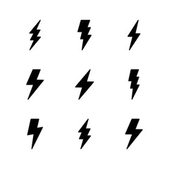 Lightning icon set. electric icon vector. power icon. energy sign