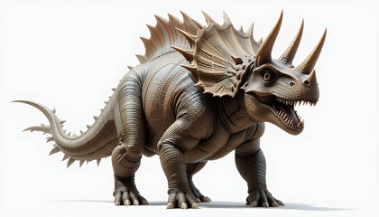 Obraz premium Powerful Prehistoric Reptile: A 3D Render of an Extinct Dinosaur