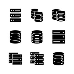 Database icon set. database vector icon