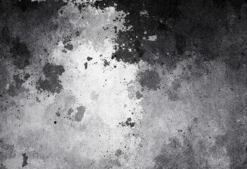 Black and white rough surface, grungy scratched texture, distressed wall background