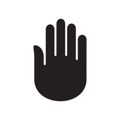 Hand icon, Facing down palm hand sign.