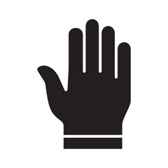Obraz premium Hand icon, Facing down palm hand sign.