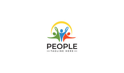 Social logos and charity for children, Education logo with love design, Donation logo