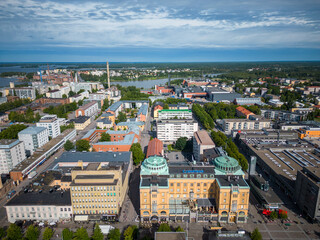 View of town of Vaasa, Finland