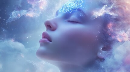 portrait of a woman with creative make up