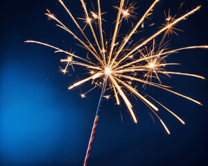  a dazzling sparkler illuminating the night sky
