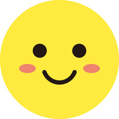 Fototapeta premium 顔 表情 アイコン 黄色 シンプル 丸 単体 笑顔 ニコニコ