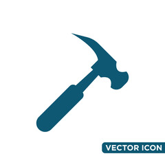 Simple Hammer Icon Design Template 