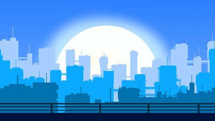 Obraz premium Illustration of a city. abstract background for application