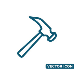 Simple Hammer Icon Design Template 
