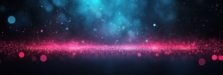 Fototapeta premium A vibrant abstract background featuring a gradient of blue and pink hues with sparkling particles, creating a dynamic and energetic atmosphere.