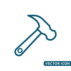 Simple Hammer Icon Design Template 