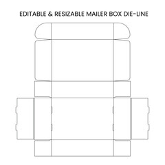 Editable and resizable mailer box die-line template